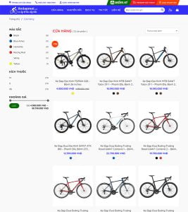 danhmuc san pham web xe dap - Công ty Thiết Kế Website Tam Nguyên