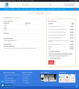 trang dat hang - Công ty Thiết Kế Website Tam Nguyên