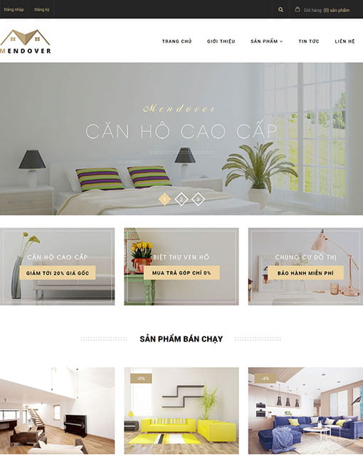 Template giao dien mau Mendover - Công ty Thiết Kế Website Tam Nguyên