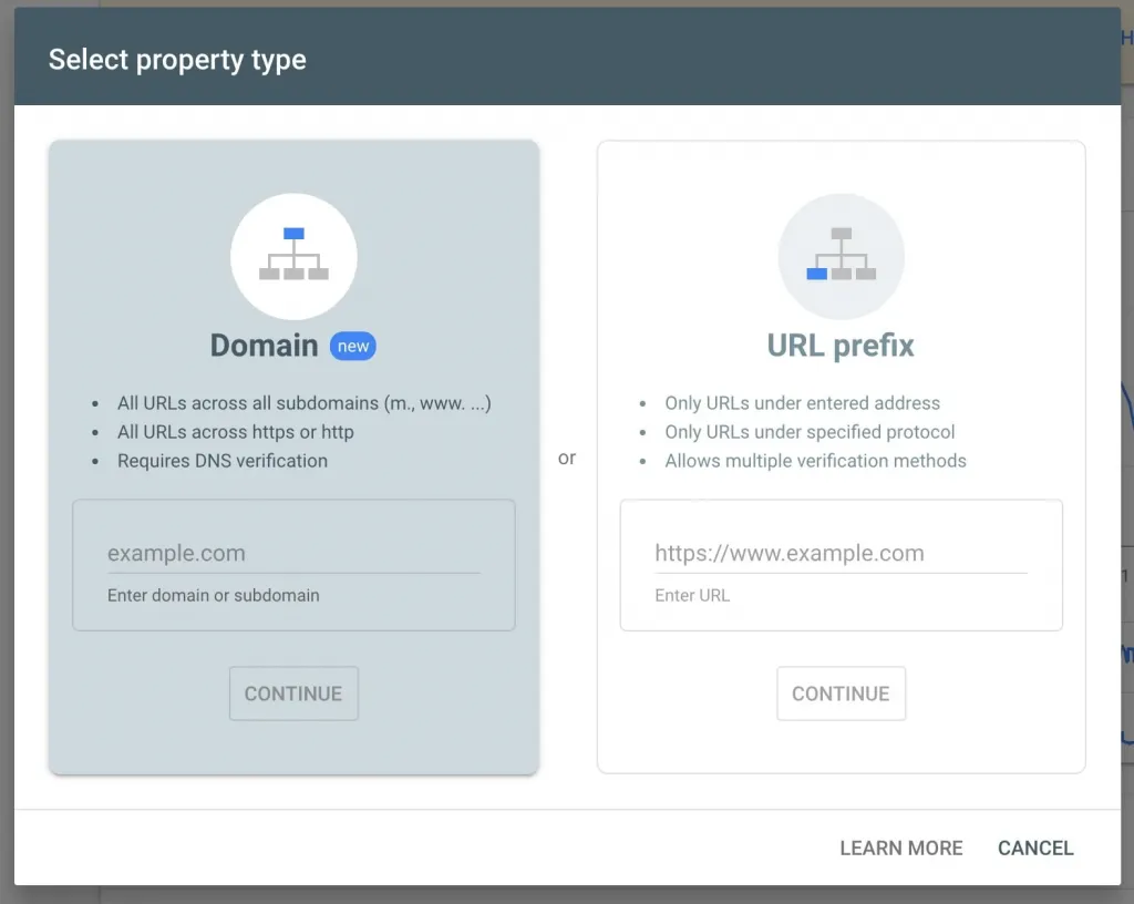 nhap ten mien vao google search console - Công ty Thiết Kế Website Tam Nguyên