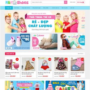 Thiết kế website bán hàng thời trang trẻ em MShoes