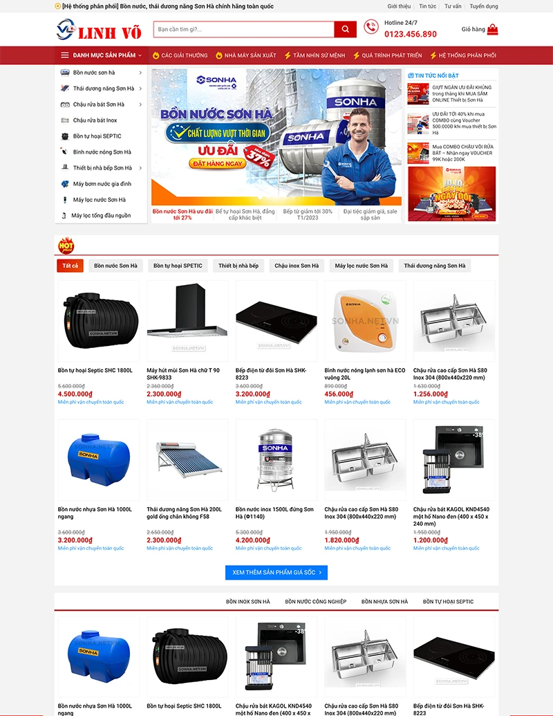 web gia dung - Công ty Thiết Kế Website Tam Nguyên