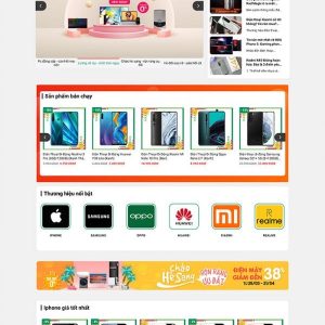 Thiết kế website bán hàng điện thoại và phụ kiện