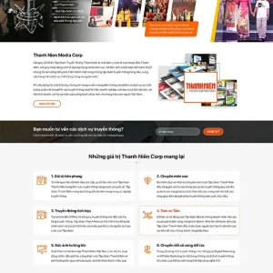 Thiết kế website công ty công ty dịch vụ truyền thông