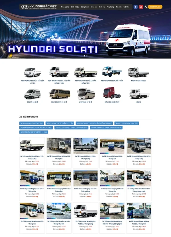 Thiết kế website đại lý uỷ quyền xe ô tô Tam Nguyên Media Thiết kế website đại lý uỷ quyền xe ô tô