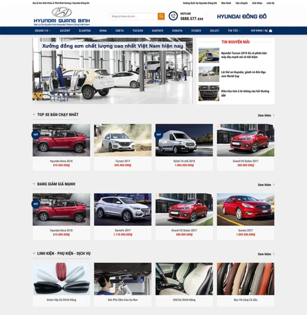 Thiết kế website đại lý xe ô tô chuyên nghiệp Tam Nguyên Media Thiết kế website đại lý xe ô tô chuyên nghiệp