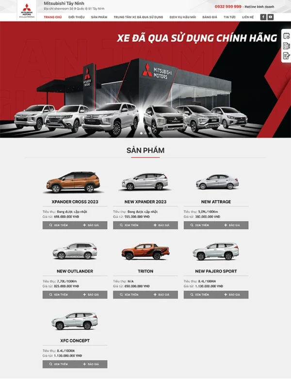 Thiết kế website đại lý xe ô tô, showroom ô tô chuyên nghiệp Tam Nguyên Media Thiết kế website đại lý xe ô tô, showroom ô tô chuyên nghiệp