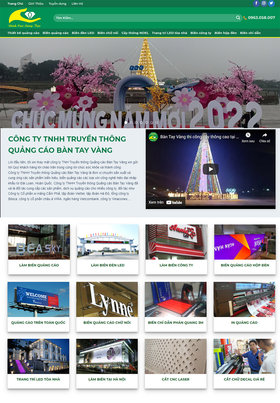 Thiết kế website công ty quảng cáo
