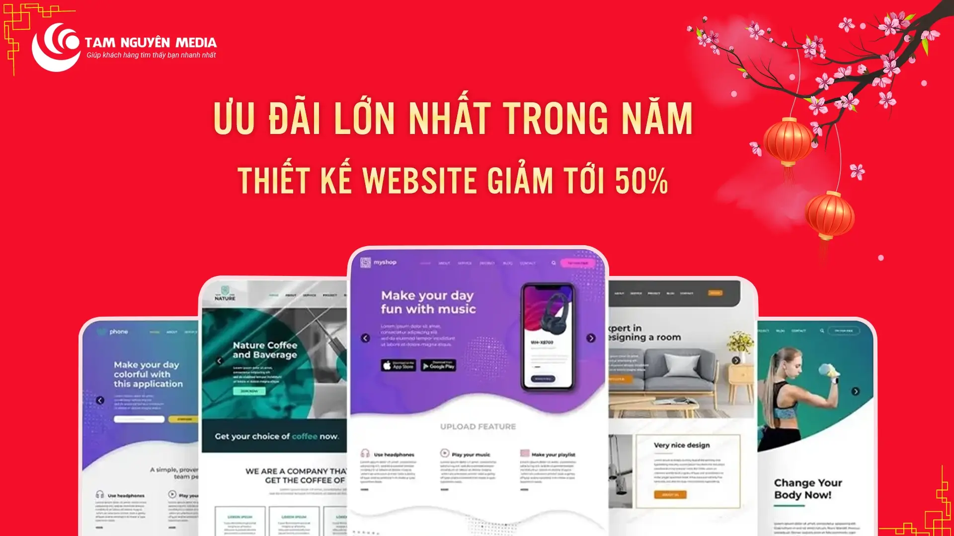 Ưu Đãi Thiết Kế Website Lớn Nhất Trong Năm Giảm Tới 50% Tam Nguyên Media khuyen mai thiet ke website - Công ty Thiết Kế Website Tam Nguyên