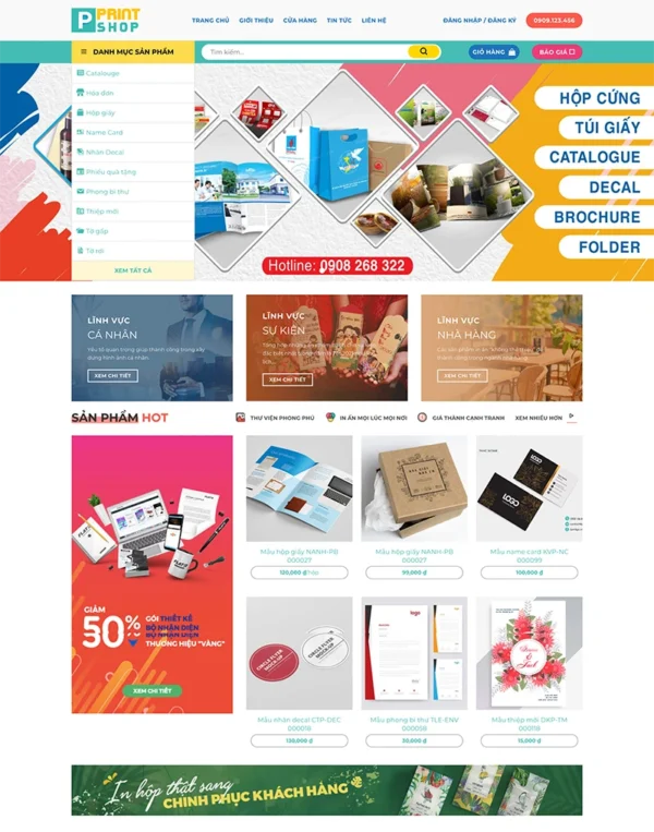 Thiết kế website công ty in ấn chuyên nghiệp Tam Nguyên Media Thiết kế website công ty in ấn chuyên nghiệp