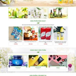 Thiết kế website mỹ phẩm xách tay sỉ lẻ