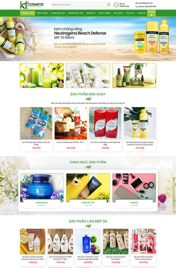 Thiết kế website mỹ phẩm xách tay sỉ lẻ Tam Nguyên Media Thiết kế website mỹ phẩm xách tay sỉ lẻ