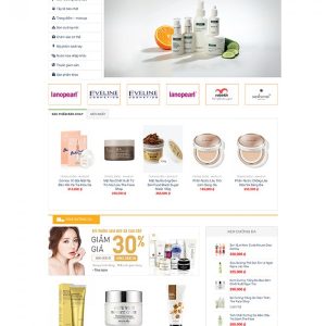 Thiết kế website bán hàng mỹ phẩm nhập khẩu