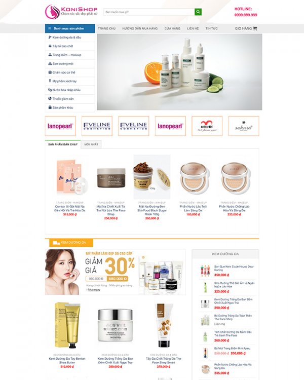 Thiết kế website bán hàng mỹ phẩm nhập khẩu Tam Nguyên Media Thiết kế website bán hàng mỹ phẩm nhập khẩu