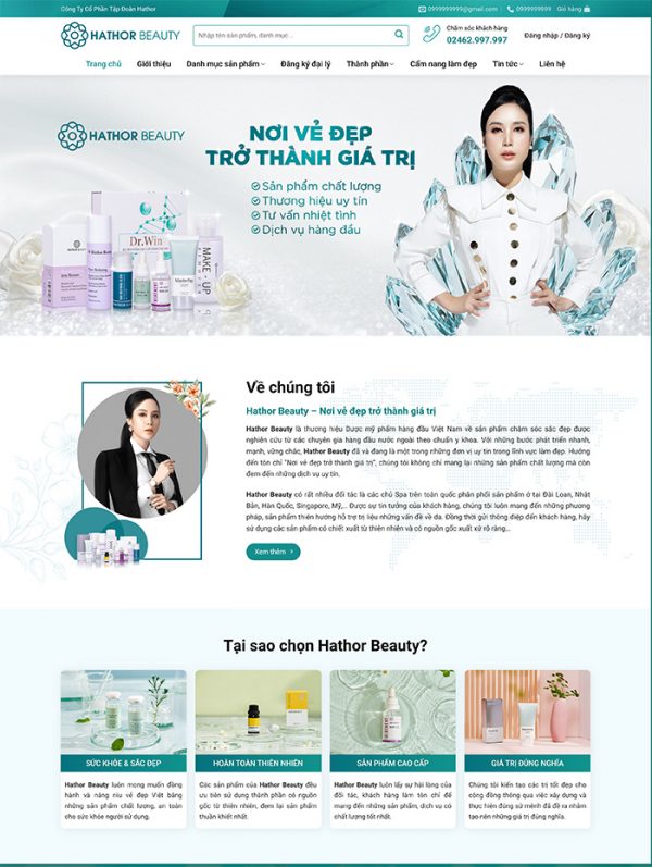 Thiết kế website bán hàng mỹ phẩm, thực phẩm chức năng Tam Nguyên Media Thiết kế website bán hàng mỹ phẩm, thực phẩm chức năng