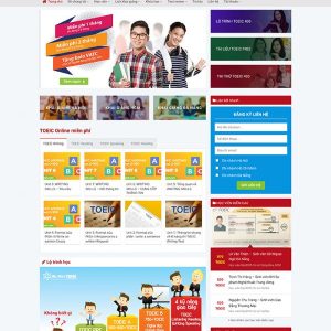 Thiết kế website trung tâm dạy tiếng anh