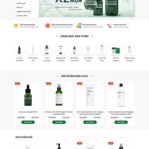 Thiết kế website bán hàng mỹ phẩm Hàn Quốc