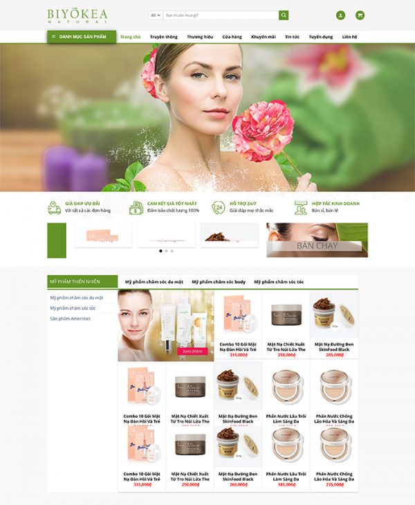 Thiết kế website mỹ phẩm thiên nhiên chuyên nghiệp Tam Nguyên Media Thiết kế website mỹ phẩm thiên nhiên chuyên nghiệp