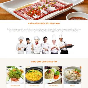 Thiết kế website ẩm thực nhà hàng Sen Vàng