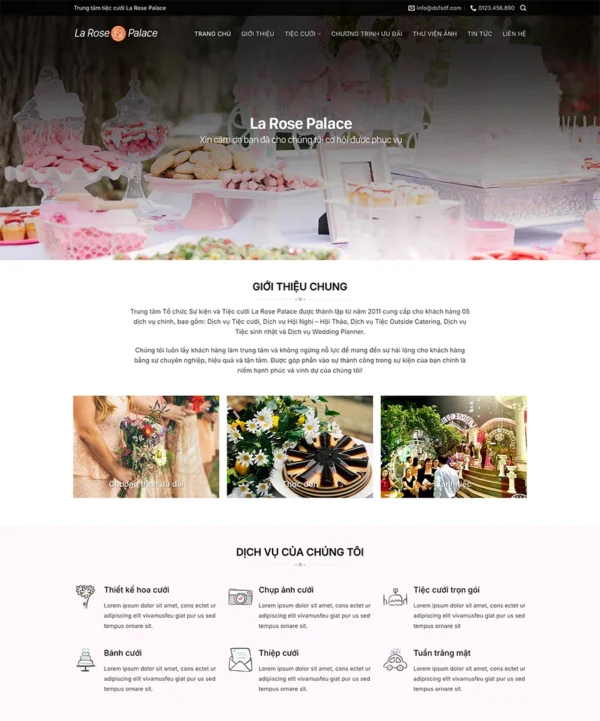 Thiết kế website nhà hàng tiệc cưới giá rẻ Tam Nguyên Media Thiết kế website nhà hàng tiệc cưới chuyên nghiệp