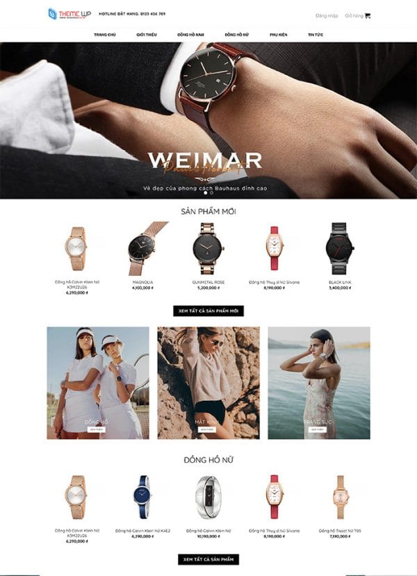 Thiết kế website shop đồng hồ chuyên nghiệp Tam Nguyên Media Thiết kế website shop đồng hồ chuyên nghiệp