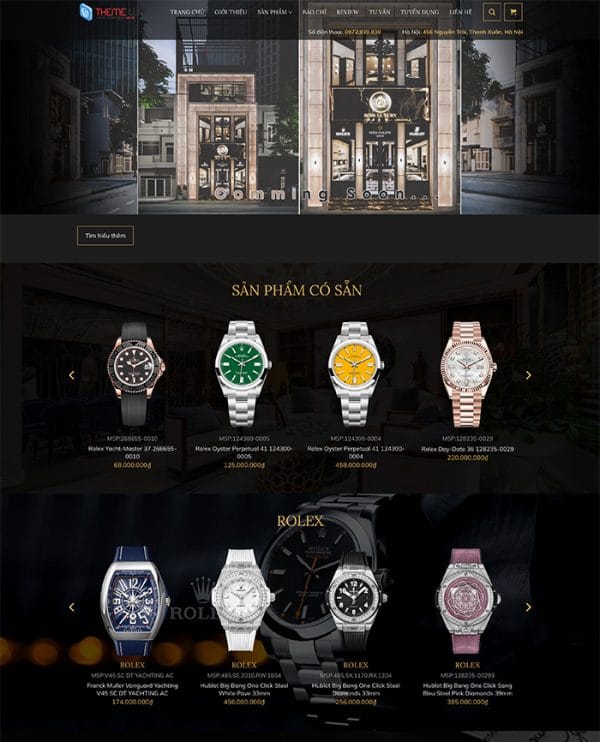Thiết kế website đồng hồ chuyên nghiệp Tam Nguyên Media Thiết kế website đồng hồ chuyên nghiệp