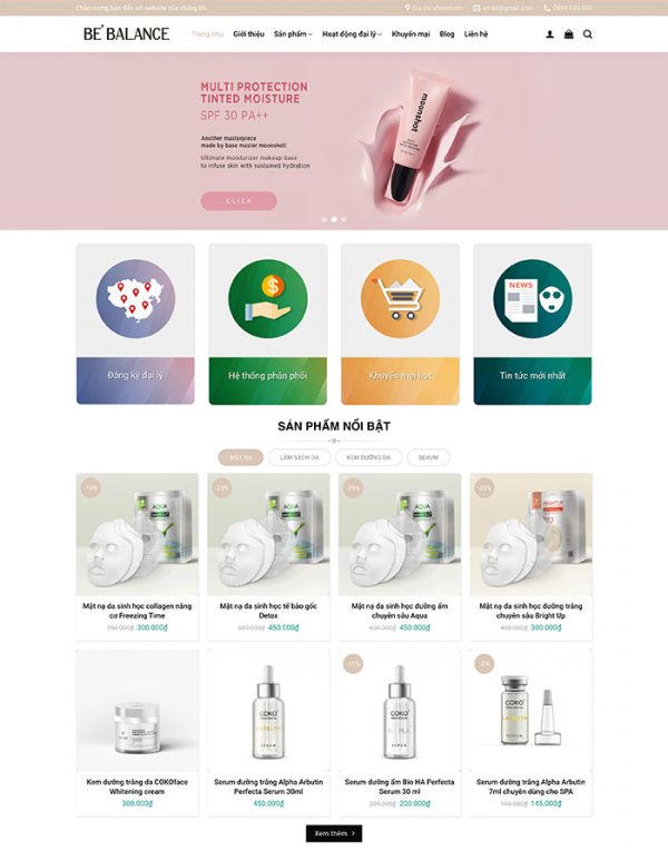 Thiết kế website bán hàng công ty mỹ phẩm, làm đẹp Tam Nguyên Media Thiết kế website bán hàng công ty mỹ phẩm, làm đẹp