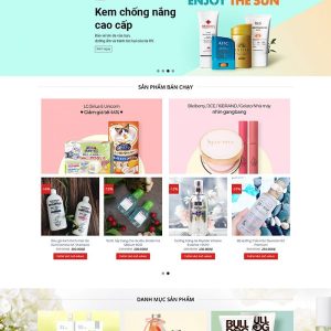 Thiết kế website bán mỹ phẩm làm đẹp chuyên nghiệp