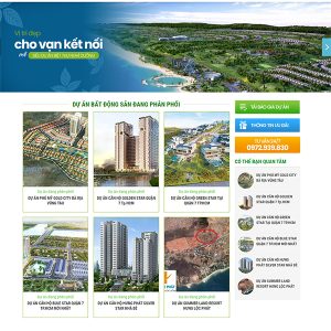 Thiết kế website phân phối dự án bất động sản Wordpress