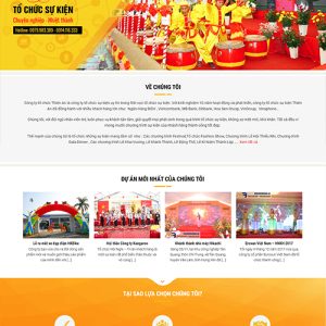 Thiết kế website giới thiệu công ty tổ chức sự kiện, giáo dục,...