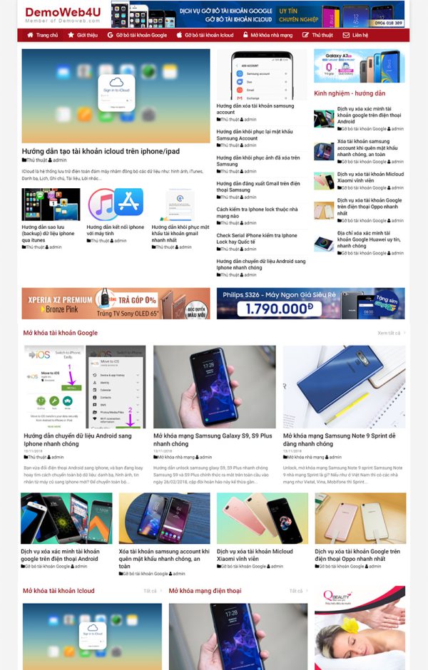 Mẫu website tin tức chuyên nghiệp trọn gói Tam Nguyên Media Thiết kế website tin tức mẫu số 2