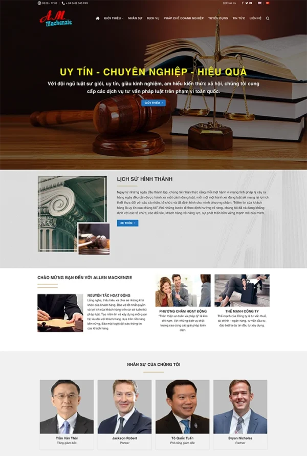 Thiết kế website văn phòng luật sư chuyên nghiệp Tam Nguyên Media Thiết kế website văn phòng luật sư chuyên nghiệp