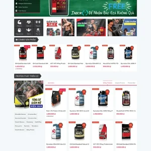 Thiết kế website bán hàng sản phẩm hỗ trợ tập Gym