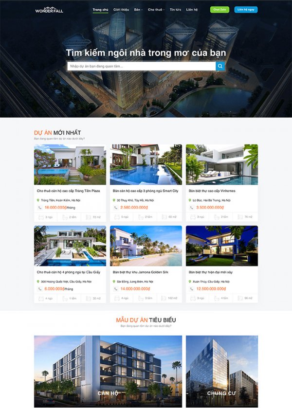 Thiết kế website bán và cho thuê dự án bất động sản Tam Nguyên Media Thiết kế website bán và cho thuê dự án bất động sản