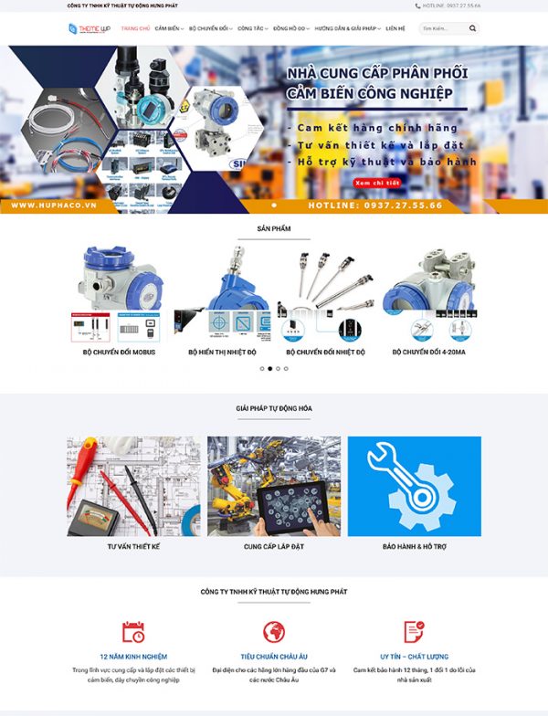 Thiết kế website công ty phân phối cảm biến công nghiệp Tam Nguyên Media Thiết kế website công ty phân phối cảm biến công nghiệp