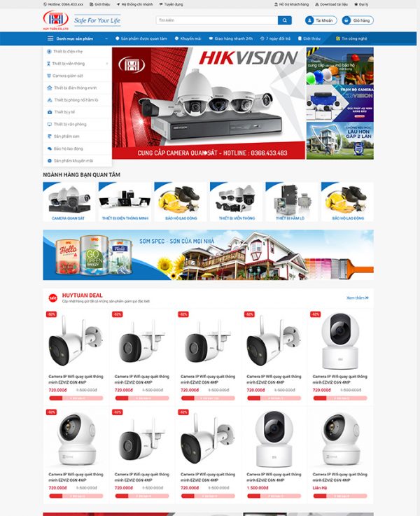 Thiết kế website bán hàng Camera, thiết bị viễn thông Tam Nguyên Media Thiết kế website bán hàng Camera, thiết bị viễn thông