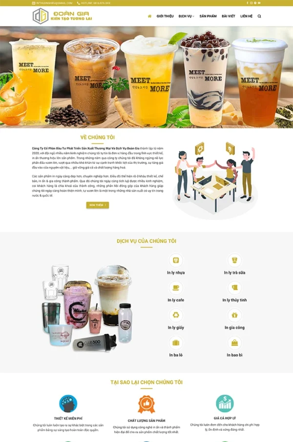 Thiết kế website công ty in ấn thương hiệu Tam Nguyên Media Thiết kế website công ty in ấn thương hiệu