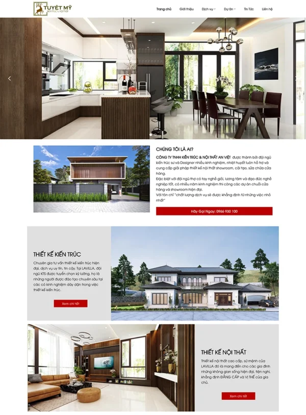 Thiết kế website công ty thiết kế kiến trúc Tam Nguyên Media Thiết kế website công ty thiết kế kiến trúc