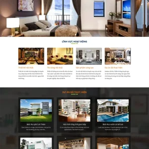 Thiết kế website công ty thiết kế thi công nội thất