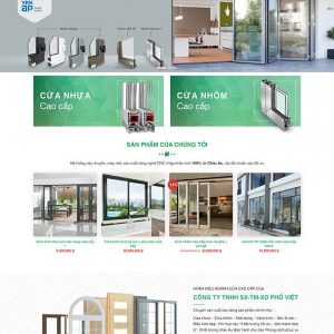Thiết kế website công ty cửa nhôm chuyên nghiệp
