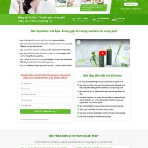 Thiết kế website đào tạo chủ Spa chuyên nghiệp