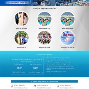 Thiết kế website công ty dịch vụ bảo vệ chuyên nghiệp