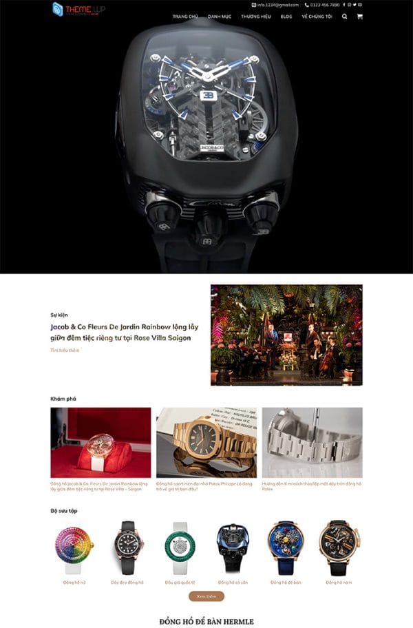 Thiết kế website đồng hồ thương hiệu chuyên nghiệp Tam Nguyên Media Thiết kế website đồng hồ thương hiệu chuyên nghiệp