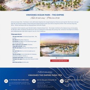 Thiết kế website dự án bất động sản Vinhomes