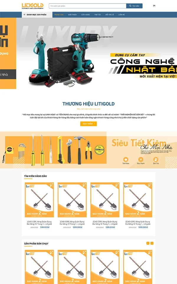 Thiết kế website dụng cụ nhà vườn chuyên nghiệp Tam Nguyên Media Thiết kế website dụng cụ nhà vườn chuyên nghiệp