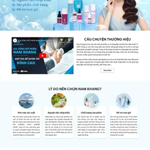 Thiết kế website gia công mỹ phẩm chuyên nghiệp