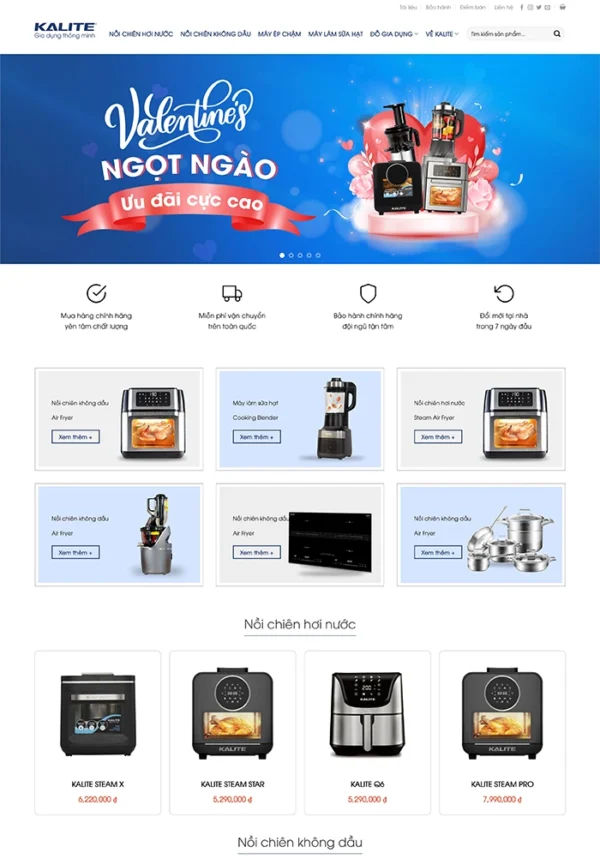 Thiết kế website đồ gia dụng thông minh cao cấp Tam Nguyên Media Thiết kế website đồ gia dụng thông minh cao cấp