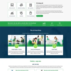 Thiết kế website dịch vụ giặt thảm, vệ sinh công nghiệp