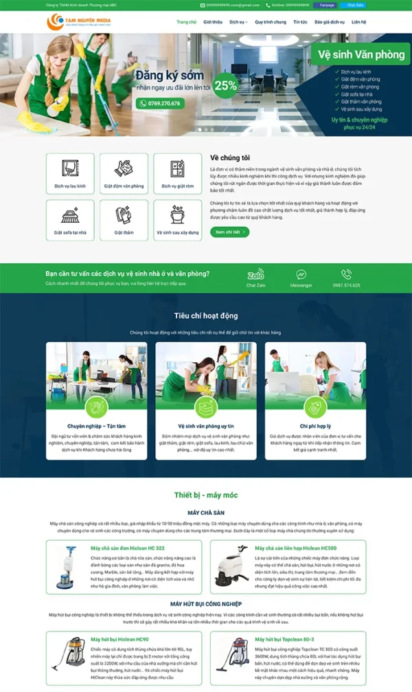 Thiết kế website dịch vụ giặt thảm, vệ sinh công nghiệp Tam Nguyên Media Thiết kế website dịch vụ giặt thảm, vệ sinh công nghiệp