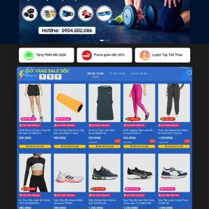 Thiết kế website giày dép, đồ tập thể thao chuyên nghiệp